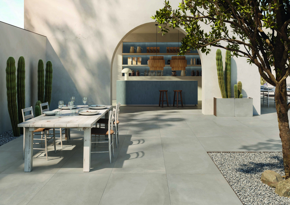 CAESAR lancio Prima Concrete 80x80 Ecru 60x60 Avio 120x120 ESTERNO
