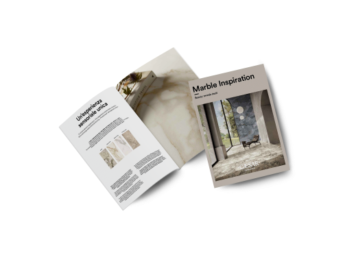 Perfect Binding Brochure Mockup 5 Marble Inspiration