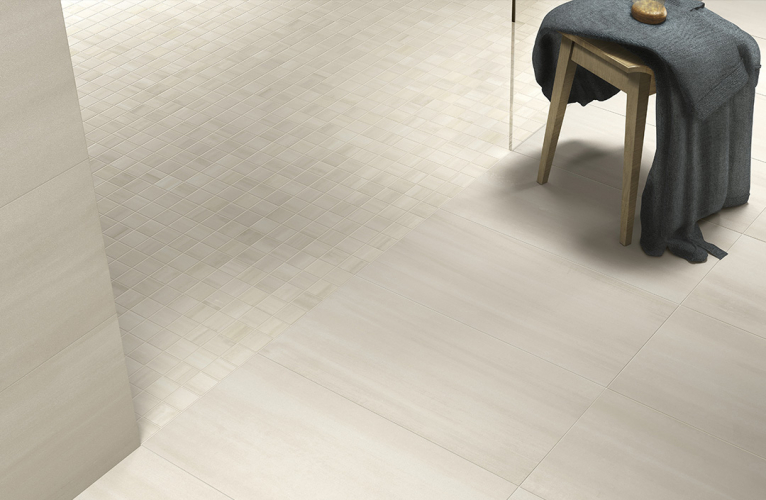 White porcelain stoneware tiles