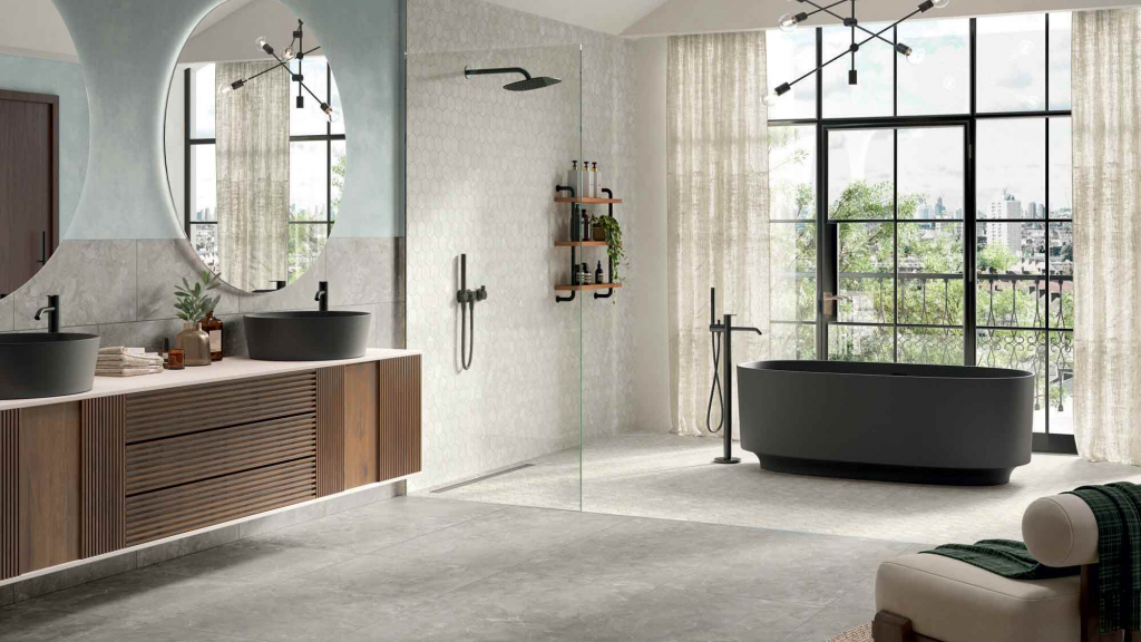 Caesar USA Savoy Gray White Bathroom2